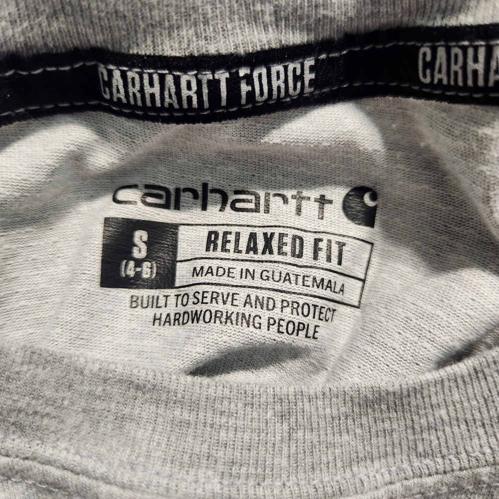 Carhartt Force Relaxed Fit Heather Gray Pocket T-Shirt Womens Small S  Sleeve